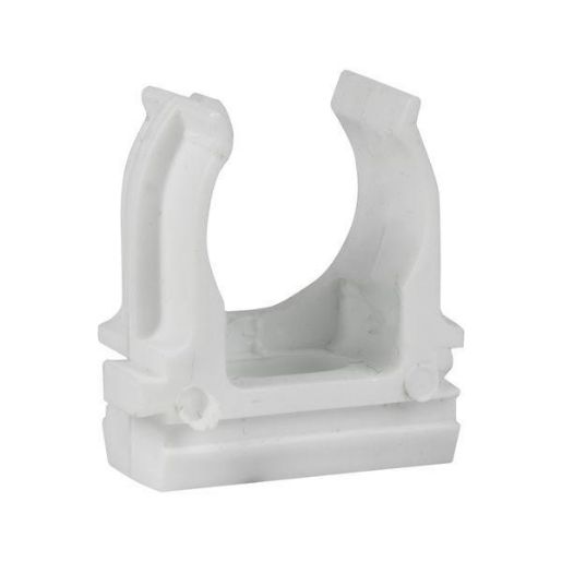Изображение Держатель для труб (клипса) d16мм бел. (уп.10шт) Plast EKF derj-z-16-white