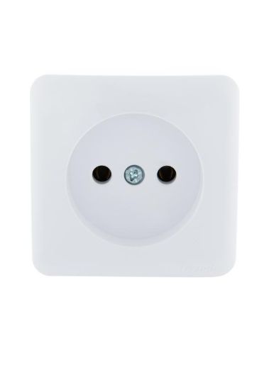 Изображение Розетка 1-м ОП Viola 16А IP20 без заземл. бел. LEZARD 751-0200-121