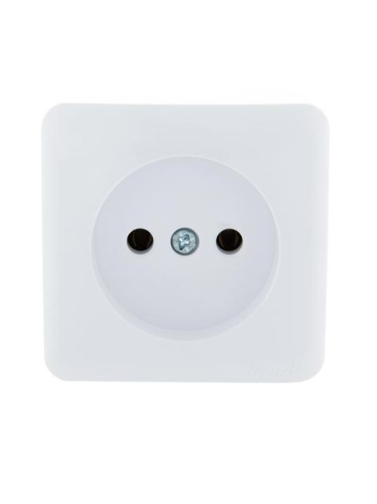Изображение Розетка 1-м ОП Viola 16А IP20 без заземл. бел. LEZARD 751-0200-121