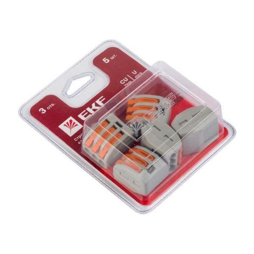 Изображение Клемма строительно-монтажная СМК 222-413 (блист.5шт) EKF plc-smk-413b