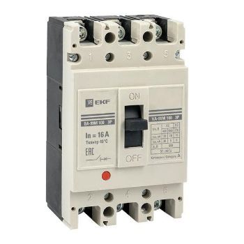 Изображение Выключатель автоматический 3п 100/16А 35кА ВА-99М PROxima EKF mccb99-100-16m