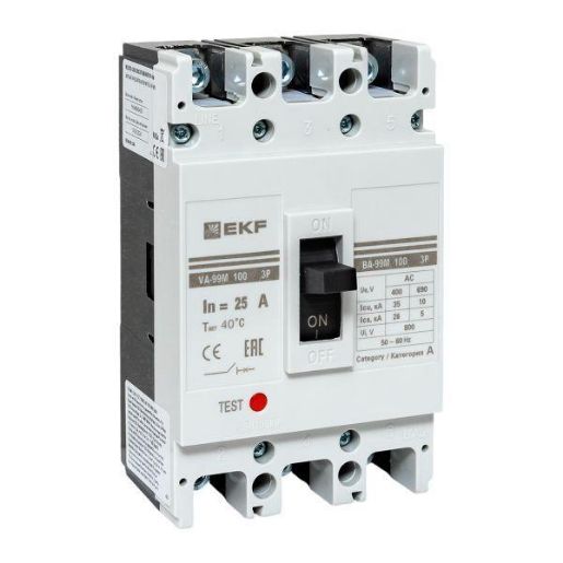 Изображение Выключатель автоматический 3п 100/25А 35кА ВА-99М PROxima EKF mccb99-100-25m