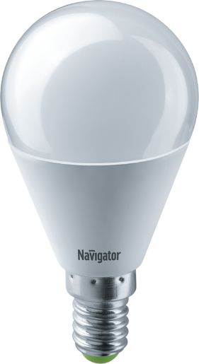Изображение Лампа светодиодная 61 334 NLL-G45-8.5-230-4K-E14 8.5Вт шар матовая 4000К нейтр. бел. E14 680лм 176-264В Navigator 61334