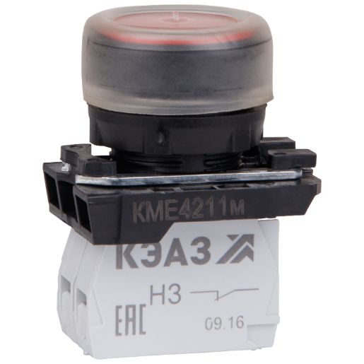 Изображение Кнопка КМЕ 4211м 1но+1нз цилиндр IP65 красн. КЭАЗ 248244
