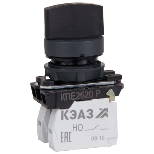 Изображение Переключатель КПЕ2620Р 2но+0нз ручка фикс 3поз IP65черн. КЭАЗ 248267