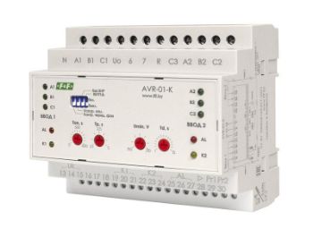 Изображение Устройство управления резервным питанием AVR-01-K (2 ввода; 1 нагрузка 35мм 3х400В+N 2х16А 2P IP20 монтаж на DIN-рейке) F&F EA04.006.001