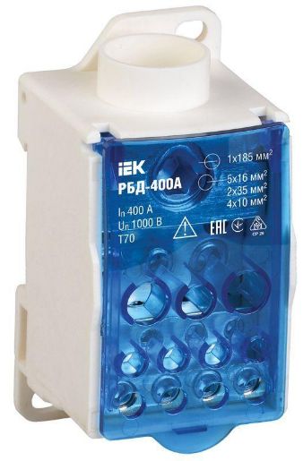 Изображение Блок распределительный на DIN-рейку РБД-400А IEK RBD-400
