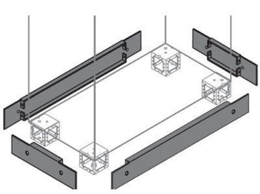 Изображение Фланец цоколя торц. 100х1200мм (уп.2шт) ABB ZN1200