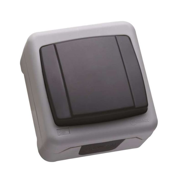 Изображение Переключатель проходной 1-кл. ОП 10А IP55 сер. Makel 36064105