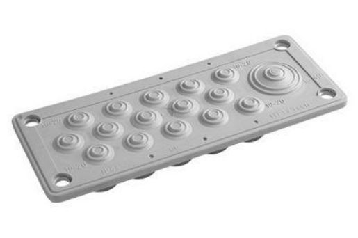 Изображение Ввод кабельный пластик V0 UL94. (16 отв.) IP54 DKC R5HTC16