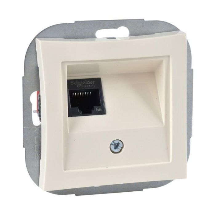 Изображение Розетка компьютерная СП Дуэт RJ45 кат.5E механизм беж. SchE WDE000283