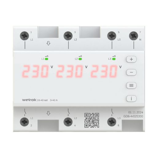 Изображение Реле напряжения D6-40 red Welrok 4660251140397