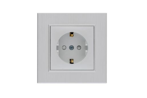 Изображение Розетка 1-м Karea LINE STAR с заземл. жемчуж. Makel 86100028