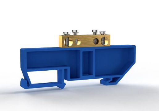 Изображение Шина нулевая на DIN-изоляторе 6х9мм 4 отвер. латунь TOKOV ELECTRIC TKE-BCB-69-4-DIN/N
