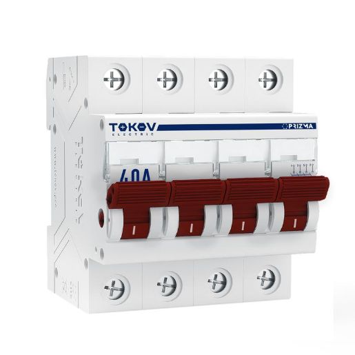 Изображение Выключатель нагрузки модульный 4П 40А TOKOV Electric TKE-PZ60-MDSI-4-40