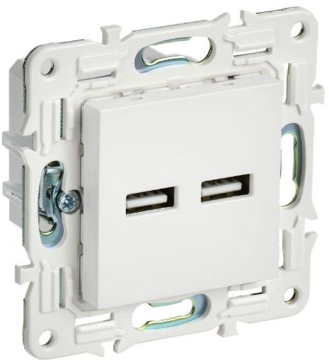Изображение Розетка USB A+A 3.1А SKANDY SK-R15W арктич. бел. IEK SK-U21-D31-K01
