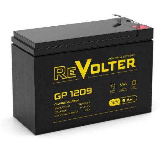 Изображение Аккумулятор 12В 9А.ч GP 1209 REVOLTER 4614040020016