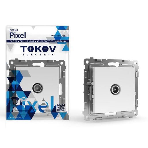 Изображение Коннектор TV СП Pixel механизм бел. TOKOV ELECTRIC TKE-PX-A1C-C01