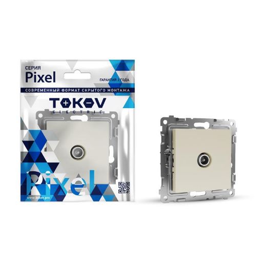 Изображение Коннектор TV СП Pixel механизм беж. TOKOV ELECTRIC TKE-PX-A1C-C02