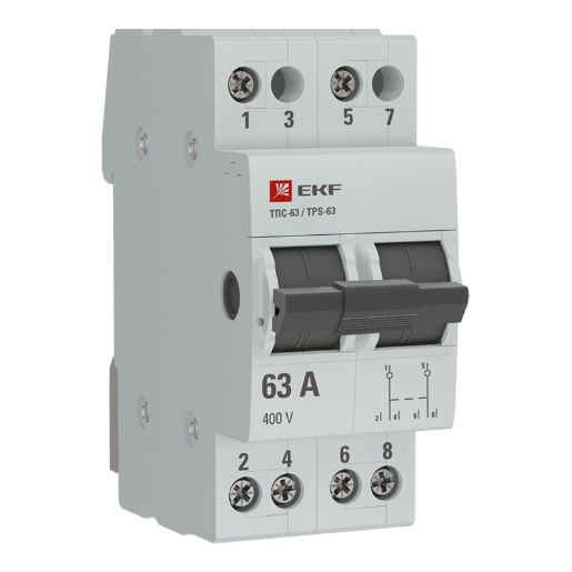 Изображение Переключатель трехпозиционный ТПС-63 2P 63А PROxima EKF TPS263