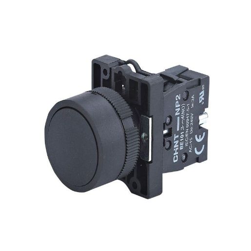Изображение Кнопка управления NP2-EA22 без подсветки 1НЗ IP40 (R) черн. CHINT 574624