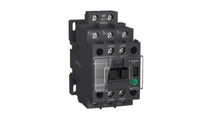 Изображение Контактор MC1D 3п 12А кат. 220В AC 1НО+1НЗ SE MC1D12M7