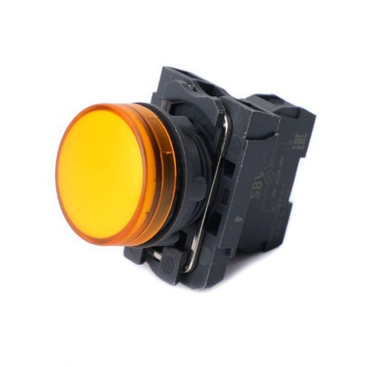 Изображение Лампа светосигнальная SB5 d22мм 230-240В AC желт. в сборе SE SB5AVM5