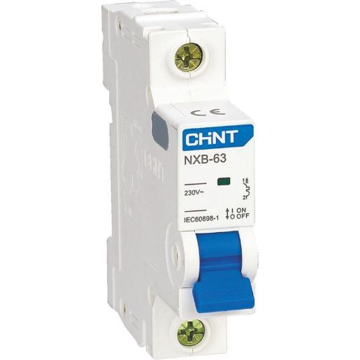 Изображение Выключатель автоматический модульный 1п B 10А 4.5кА NXB-63S (R) CHINT 296696