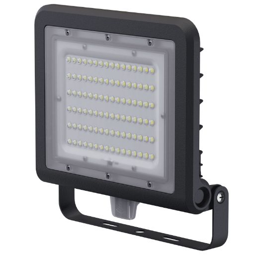 Изображение Прожектор светодиодный 80 682 NFL-03-100-6.5К-BL-LED 100Вт 6500К IP65 14200лм с датчиком черн. Navigator 80682
