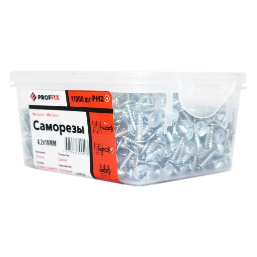 Изображение Саморез СММ 4.2х16 усилен. (TWN) (контейнер) (уп.1000шт) Tech-Krep PRO/Zitar 146509