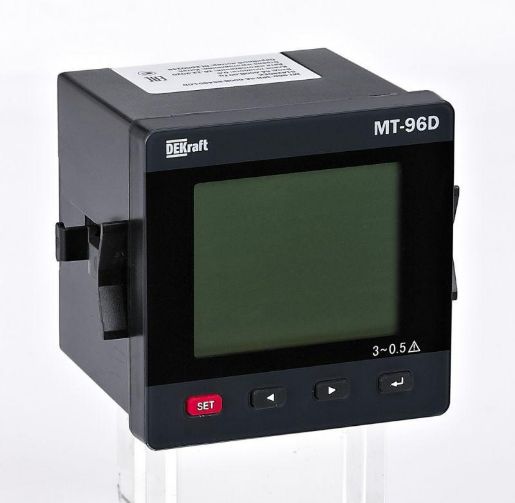 Изображение Мультиметр цифровой МТ-96D 3ф вх. 600В 5А RS-485 96х96мм LCD-дисплей DEKraft 51428DEK