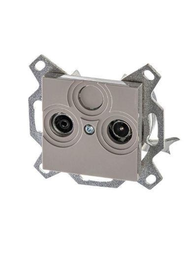 Изображение Розетка телевизионная проходная TV/R Levit 7дБ кофе макиато ABB 2CHH083607A6018