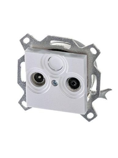 Изображение Розетка телевизионная проходная TV/R Levit 7дБ жемчуж. ABB 2CHH083607A6068