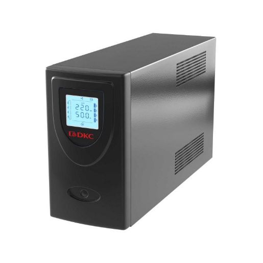 Изображение Источник бесперебойного питания ИБП линейно-интерактивный Info LCD 2000В.А/1200Вт 1/1.2xIEC C13 2xSchuko USB + RJ45 LCD 2x9A.ч DKC INFOLCD2000SI