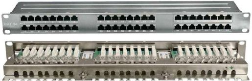 Изображение Патч-панель 19дюйм 1U кат.5E полн. экранир. 48 портов RJ45 Dual IDC PPHD-19-48-8P8C-C5E-SH-110D высок. плотности Hyperline 420641