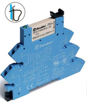 Изображение Модуль интерфейсный электромеханич. реле 1CO 6А AgNi 230-240В AC/DC подавление утечки тока IP20 безвин. клеммы (пружинный зажим) FINDER 386132400060
