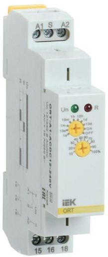 Изображение Реле задержки включения ORT 1 контакт 12-240В AC/DC IEK ORT-A1-ACDC12-240V
