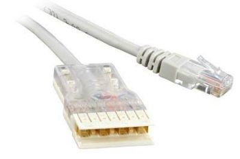 Изображение Патч-корд кат.5E 110-RJ45 4 пары PC-110-RJ45-4P-C5e-2M-LSZH-GY LSZH 2м сер. Hyperline 229904