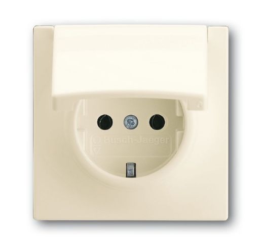 Изображение Розетка 1-м СП 1мод. Impuls 16А IP21 250В Schuko с крышкой сл. кость ABB 2CKA002018A1488