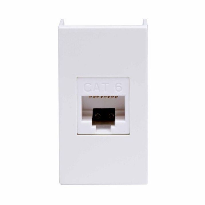 Изображение Розетка компьютерная 1-м 1мод. Viva RJ45 кат.6 бел. DKC 45058