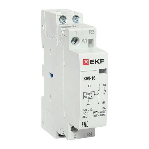 Изображение Контактор модульный КМ 16А NО+NC (1 мод.) EKF km-1-16-11
