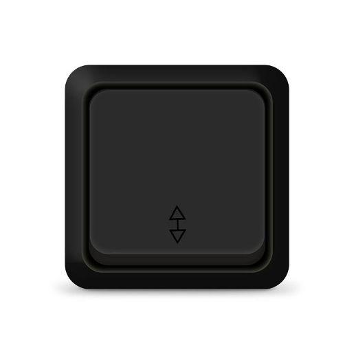Изображение Переключатель проходной 1-кл. ОП Олимп 10А IP20 черн. Universal 2210