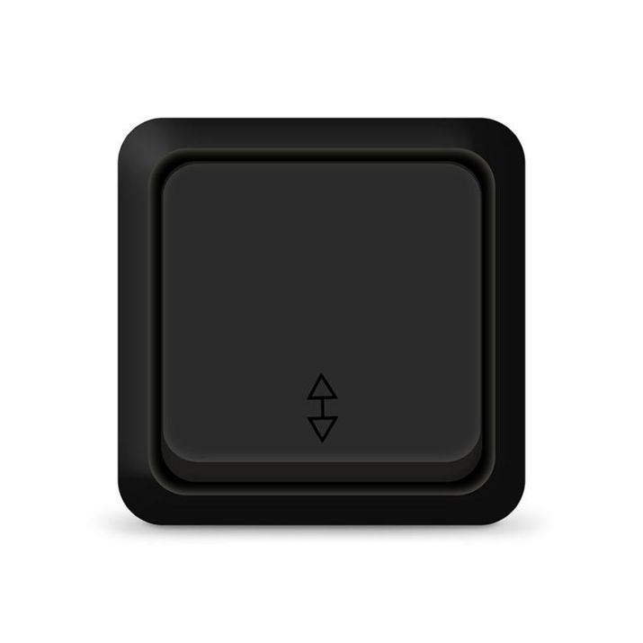Изображение Переключатель проходной 1-кл. ОП Олимп 10А IP20 черн. Universal 2210