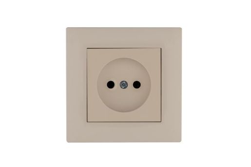 Изображение Розетка 1-м Karea RIZZ без заземл. крем Makel 88010022