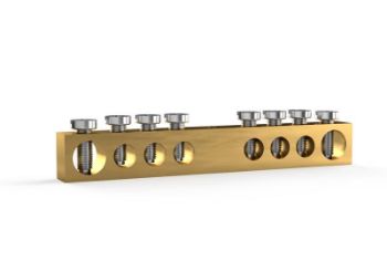 Изображение Шина PEN "земля-ноль" 6х9мм 8 отвер. латунь TOKOV ELECTRIC TKE-BCB-69-8-N/PEN