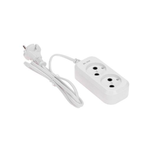 Изображение Удлинитель 2 гнезда 1.5м 2х0.75кв.мм б/з бел. PROCONNECT 13-4200