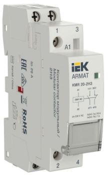 Изображение Контактор модульный KMR 20А 230В AC 2НЗ ARMAT IEK AR-KMR10-020-02-230