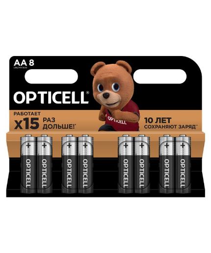 Изображение Элемент питания алкалиновый AA/LR6 (блист. 8шт) Basic Opticell 5051008