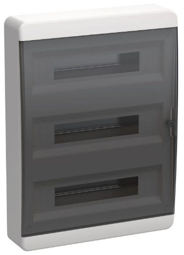 Изображение Корпус пластиковый ЩРН-П-54 IP41 черн. прозр. дверь TEKFOR IEK TF5-KP12-N-54-41-K01-K03