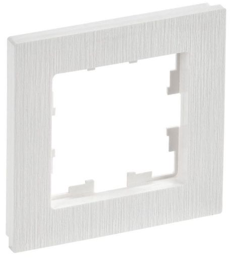Изображение Рамка 1-м BRITE РУ-1-Бр бел. рифленый IEK BR-M12-51-K01